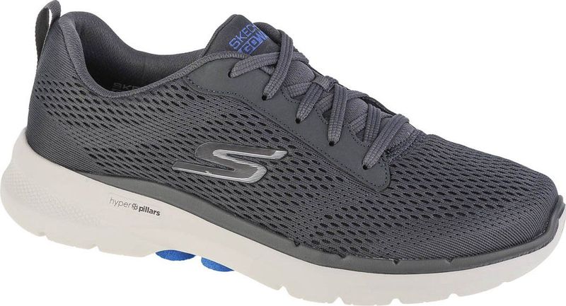 Skechers Go Walk 6 Avalo 216209-CHAR, Mannen, Grijs, Sneakers