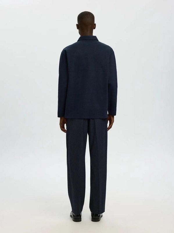 Selected Homme Relax Henry LS Polo Sky Captain