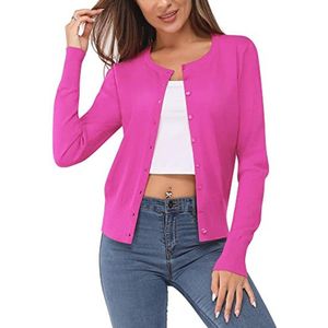 Dames Cardigan Korte Mouw V-hals Lichtgewicht Effen Elegante Bolero