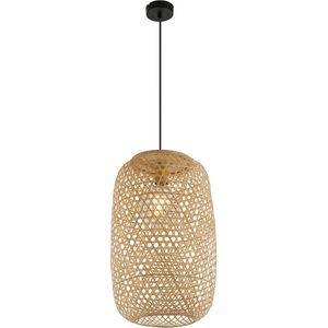 Globo  - Hanglamp Modern interieur - Bruin - H:135cm - Ø:31cm  - E27 - Voor Binnen - Bamboe - Hanglampen -  Woonkamer -  Slaapkamer - Eetkamer