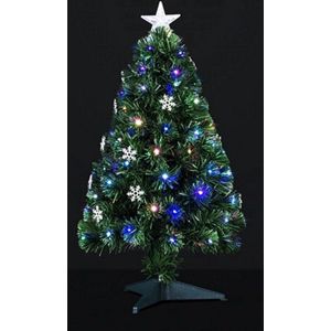 Kunstkerstboom spar met verlichting - H 90 cm - LED veelkleurig