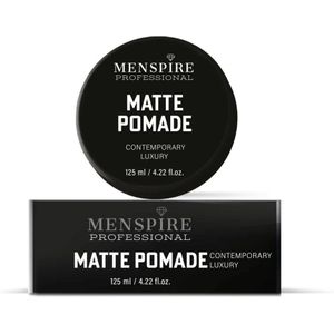 Menspire Matte Pomade 125ml – Matte Haarpomade voor Mannen met Volume & Textuur – Sterke, Flexibele Hold Zonder Glans – Makkelijk Uitwasbaar | Matte Finish Hair Pomade for Men – Strong Flexible Hold – Natural Look & No Shine