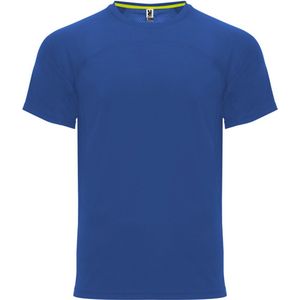 Royal Blue 4 Pack unisex snel drogend Premium sportshirt korte mouwen 'Monaco' merk Roly maat M