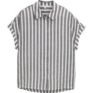 Blouse - Gestreept - Viscose - Normale Pasvorm - Kwartmouw