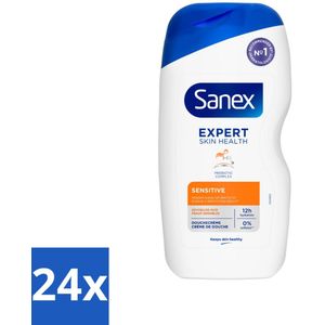 24 x Sanex Douchegel Expert Skin Health Sensitive 400 ml - Douchegel - Gevoelige Huid - Sanex - Sensitive - Hydratatie
