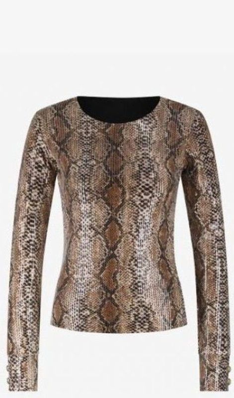 NIKKIE - Top - Bruin - Pailletten