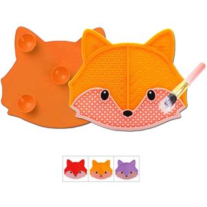 Siliconen Make-up Kwasten Reinigingspad - Schoonmaakmatje - Schoonmaak Voor Alle Kwasten - 1 - Reizen En Thuis Gebruik Oranje