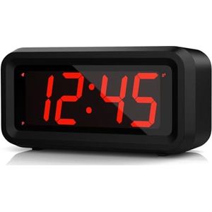 Digitale wekker met groot LED-display en batterijvoeding - Draadloos en compact