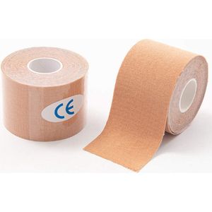 WVspecials Boob Tape 5 Meter - 5,0 cm breed - Boobtape - Plak BH - Nipple cover - Boobtape - Tepelcovers - Nipple covers siliconen - Borst tape - Tepelbedekkers - Booby tape - Boop tape Strapless BH Inclusief herbruikbare tepelcovers - Sandy