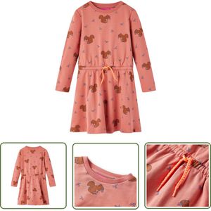 vidaXL Meisjesjurkje - Kinderjurkje - Kinderjurkje 92 oudroze - Roze Jurk - Kinderkledij - Babykleding
