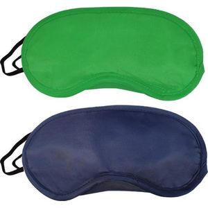 Slaapmaskers Donker Blauw & Groen - 2 Stuks - Thuis - Slaapmasker - Onderweg - Vliegtuig - Festival - Slaapcomfort - oDaani