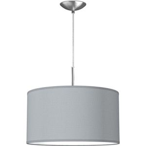 Home Sweet Home hanglamp Bling - verlichtingspendel Tube Deluxe inclusief lampenkap - lampenkap 40/40/22cm - pendel lengte 100 cm - geschikt voor E27 LED lamp - lichtgrijs