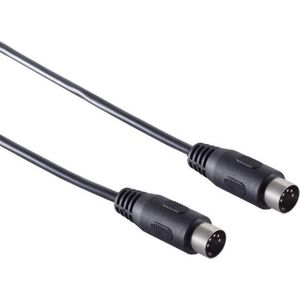 Nedis DIN-Audiokabel - DIN 5-Pins Male - DIN 5-Pins Male - Vernikkeld - 3.00 m - Rond - PVC - Zwart - Envelop