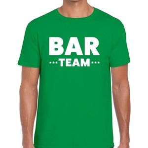 Bar team tekst t-shirt groen heren - evenementen crew / personeel shirt XXL