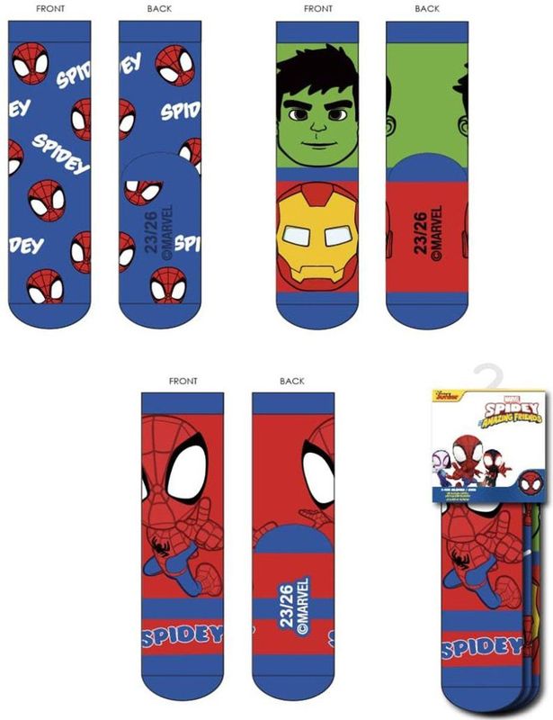 Sokken Pakje 3 Stuks Spidey