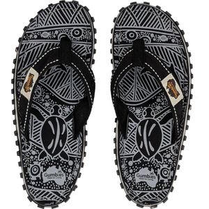 Gumbies - Teenslipper Heren - ISLANDER - CANVAS SLIPPERS BLACK SIGNATURE PATTERN - Maat 46