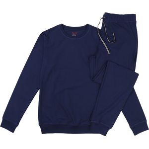 La-V pyjamaset  sportieve voor heren donkerblauw S
