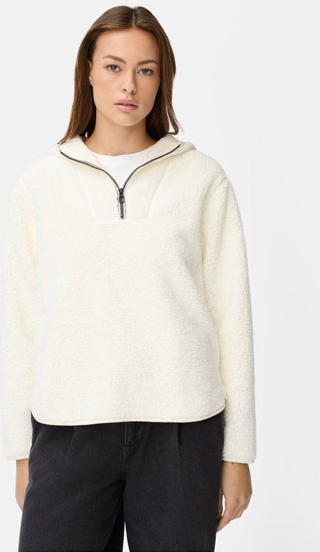 camel active Hoodie van teddyfleece - Maat womenswear-XXS - Melkwit