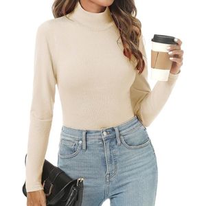 Elegante Korte Mouwen Coltrui voor Dames - Casual Pullover voor Lente, Herfst en Winter