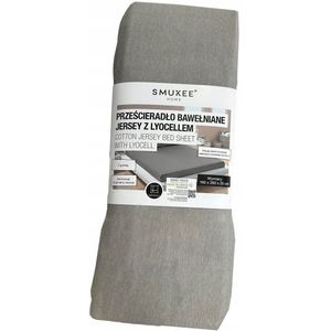 Smukee Jersey Hoeslaken Katoen Lyocell 160x200cm Grijs