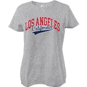 Hybris Los Angeles California Girly Tee Damen T-Shirt Heather-Grey-S