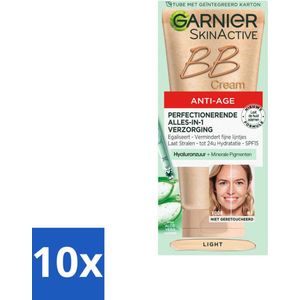 Garnier - SkinActive - BB Cream Light - Anti-Aging - Getinte Dagcrème - 50 ml - Bulkverpakking - 10 stuks