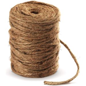 Tuinkoord, natuurlijke jute, knutseltouw voor huishouden, tuin, decoratie, zelf kunst creëren, 4 en 6 mm, 4mm