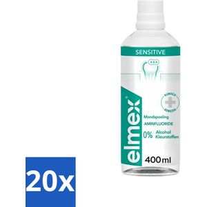 Elmex - Tandspoeling - Sensitive - 0% Alcohol - 400 ml - Bulkverpakking - 20 stuks