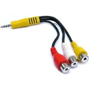 Jack naar Composiet adapter kabel 20 centimeter