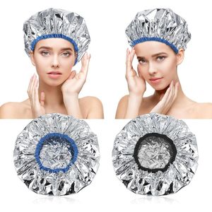 4 stuks diep conditionerende warmtekappen, dikke aluminium douchekappen, stoomkappen, herbruikbare haar- en salonkleurconditionerende verwerkingskappen voor thuisgebruik (4 stuks)