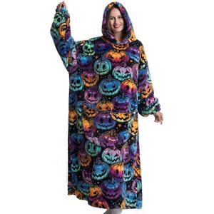 Oversized hoodie-deken met zak, sweatshirt, deken voor dames en heren, eenheidsmaat