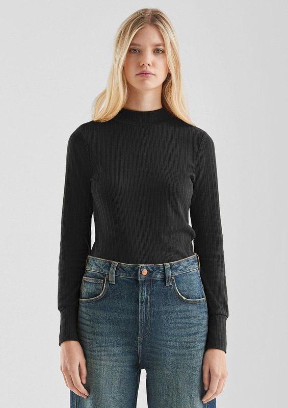 T-shirt - Slim-fit - Lange Mouwen