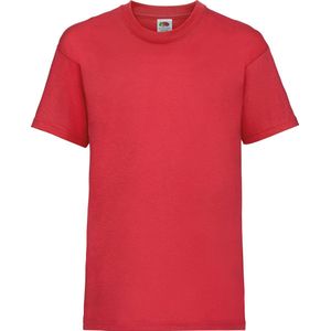 Fruit Of The Loom Kinder / Kinderen Unisex Valueweight T-shirt met korte mouwen (Rood)