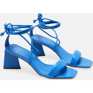 Mangará Caúna Dames sandalen Geitenleer - 6.5cm blokhak - Blauw - Maat 37
