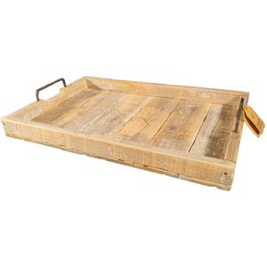 Zaltii Dienblad Steigerhout - Metalen Grepen - 58x38x9cm