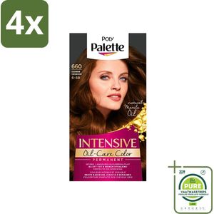 Poly Palette - Haarverf - Goud Bruin 660 - 115ml - Voordeelverpakking - 4 stuks - Haarverf - Goudbruin
