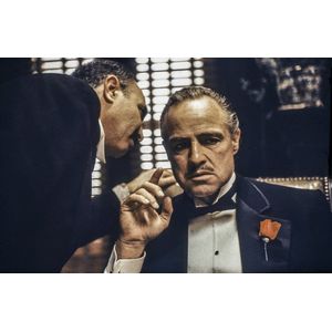 Foto Glas Art - The Godfather , 80x120, prachtig voor in de woon en of slaapkamer, inclusief ophang materiaal