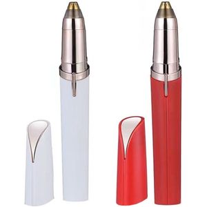 Gsedaox-Wenkbrauw Trimmer-Gezichtsontharing Dames-Pijnloos wenkbrauwscheerapparaat-voor gezicht, wenkbrauwen, lippen en neus-Rood + Wit