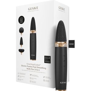 GESKE Electric Pumice Foot Smoothing Multi-Pen | 8 in 1 | Elektrische Voetvijl & Exfoliator | 3 Puimsteen Opzetstukken | Voor Zachte Voeten | Geavanceerde Eeltverwijdering | Voor je Pedicureset