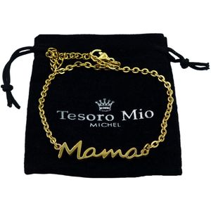 Armband met tekst mama – Cadeau voor moeder / moederdag -Goudkleurig edelstaal