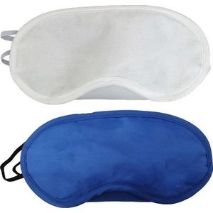 Slaapmaskers Blauw & Wit - 2 Stuks - Thuis - Slaapmasker - Onderweg - Vliegtuig - Festival - Slaapcomfort - oDaani