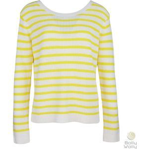 Frogbox • wit geel gestreepte trui • maat 36