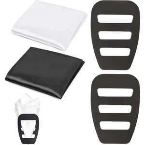 Effen Kleur Vierkante Zakdoeken voor Heren - Accessoires voor Bruiloft (Set van 4)