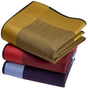 Premium Zakdoeken voor Mannen - 100% Gekamd Katoen, Herbruikbaar, 45x45 cm, 3 Stuks