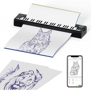 DD® Tattoo Stencil Printer - Thermische Printer - Tattoo Printer - 29x8x6cm - Zwart