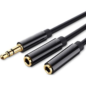 Audio Jack Splitter - Aux Splitter 3.5mm Audio Jack Adapter Kabel - Aux 3.5mm (male) naar 2x Aux 3.5mm (female) audio jack kabel - 20 CM - Premium Kwaliteit