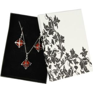 Jaspis rood merkabah sieraden set