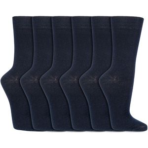 Nette sokken met wol | Dames & Heren | Merk: Socks4Fun | Maat: 35 t/m 50 | Kleur: Zwart | 6 Paar