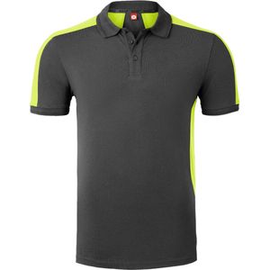 HAVEP Polo Bicolor 10074 - Charcoal/Fluo Geel - M