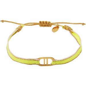 Bracelet good life fabric - Yehwang - Armband - 16,50 cm - Goud/Geel